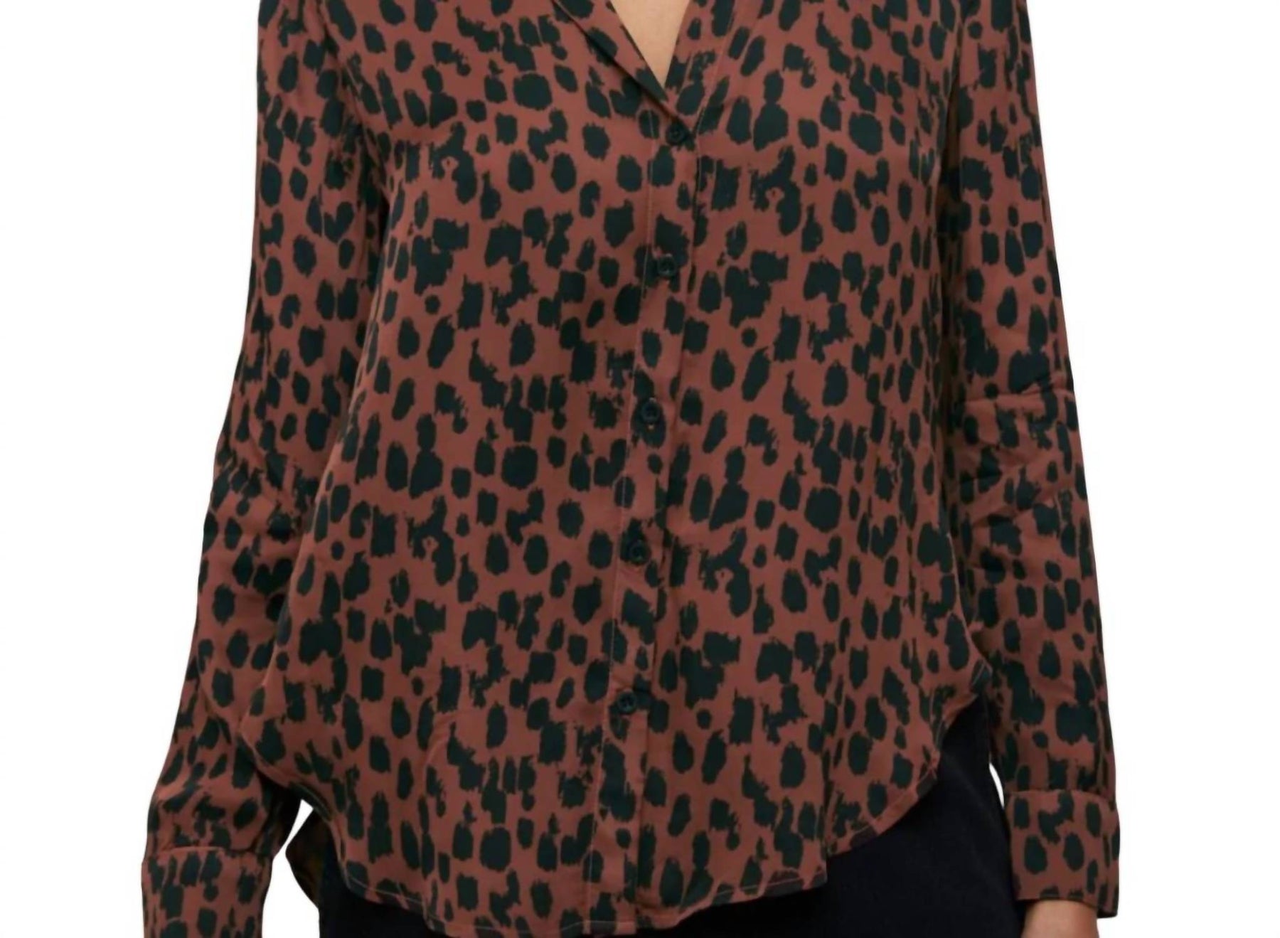 Langarmshirt in Sepia Spots