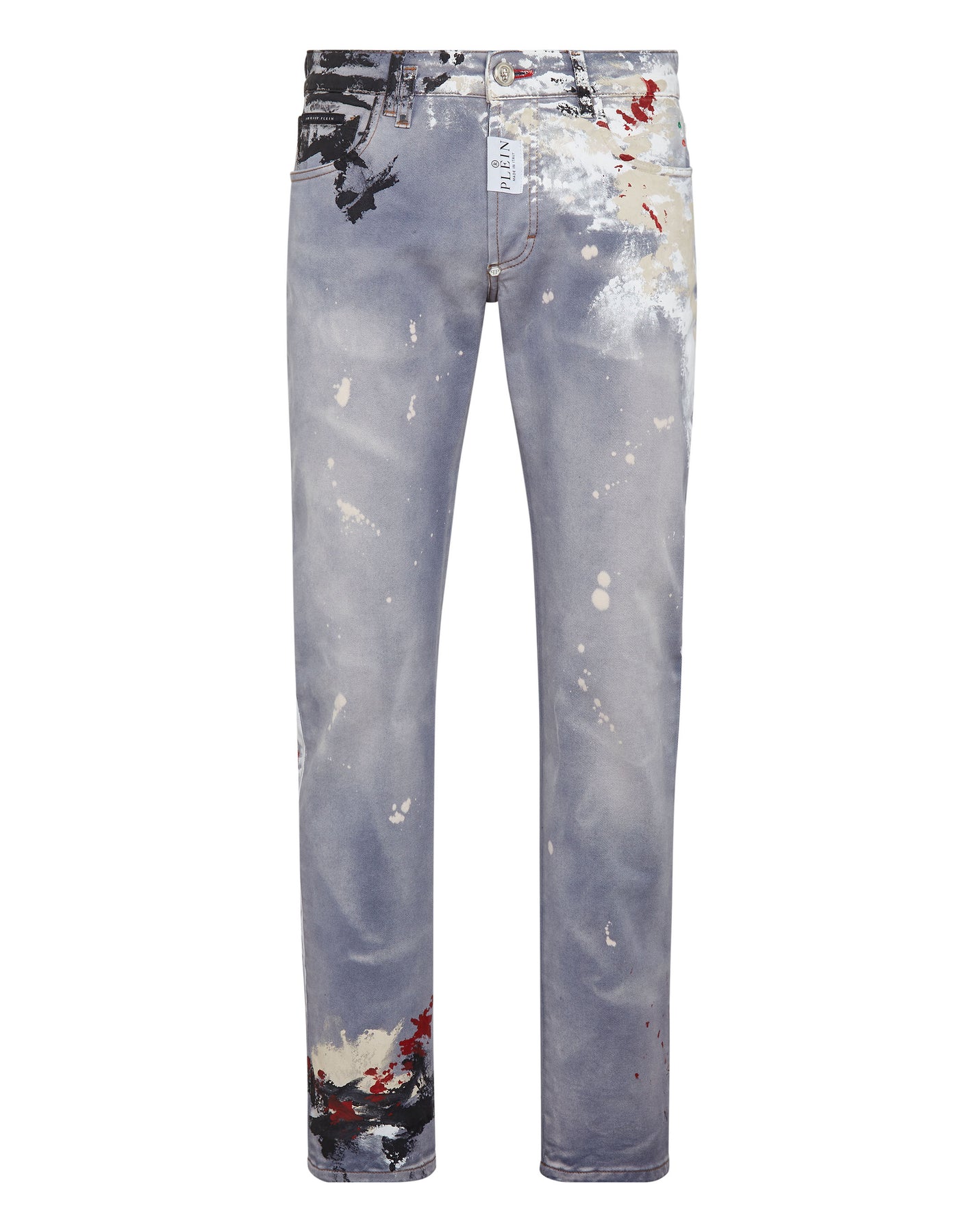 Jeanshose Super Straight Cut Bemalt