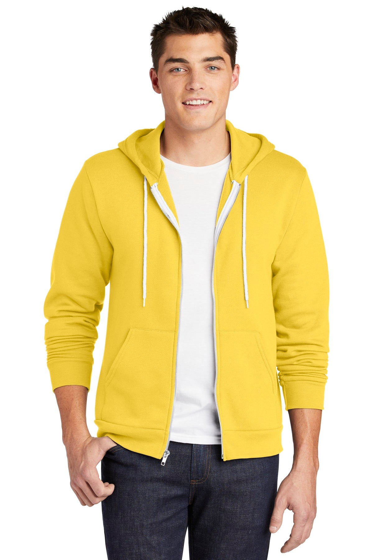American Apparel Herren Flex Fleece Zip Kapuzenpullover F497W