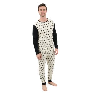 Herren zwei Stück Baumwolle Pyjama Panda