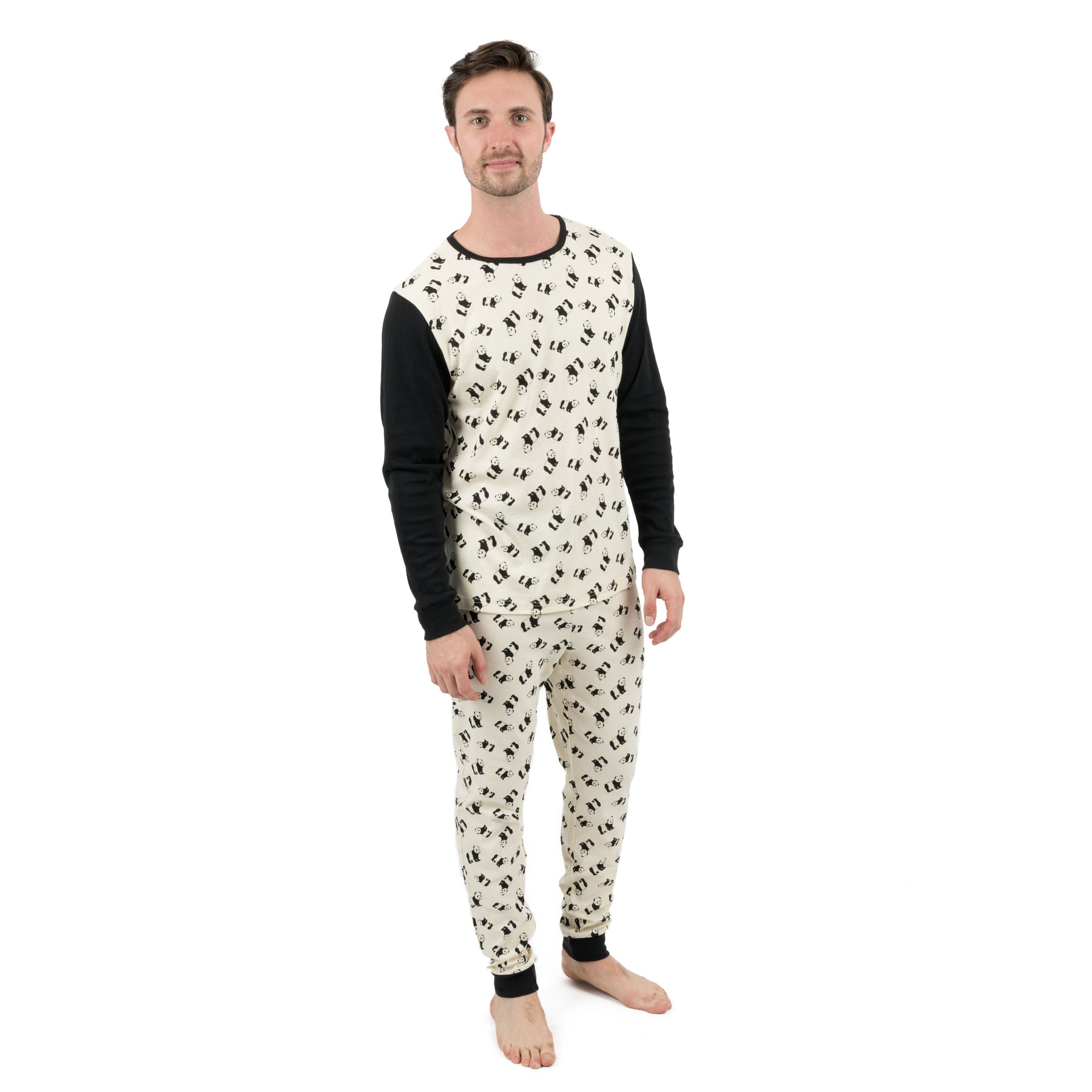 Herren zweiteilige Baumwolle Pyjamas Panda