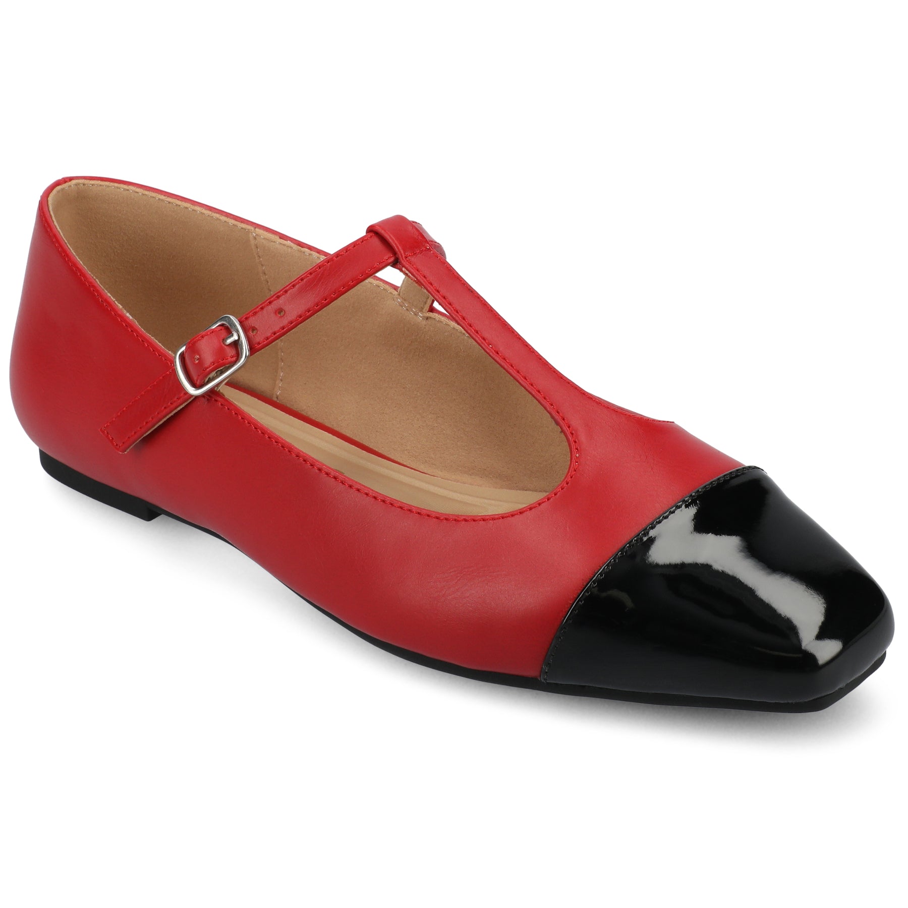 Journee Damen Theah mittel und weit Breite Kleid Flats