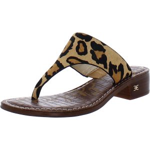 Jaynee Calf Haar Leopard Druck Folie Sandalen
