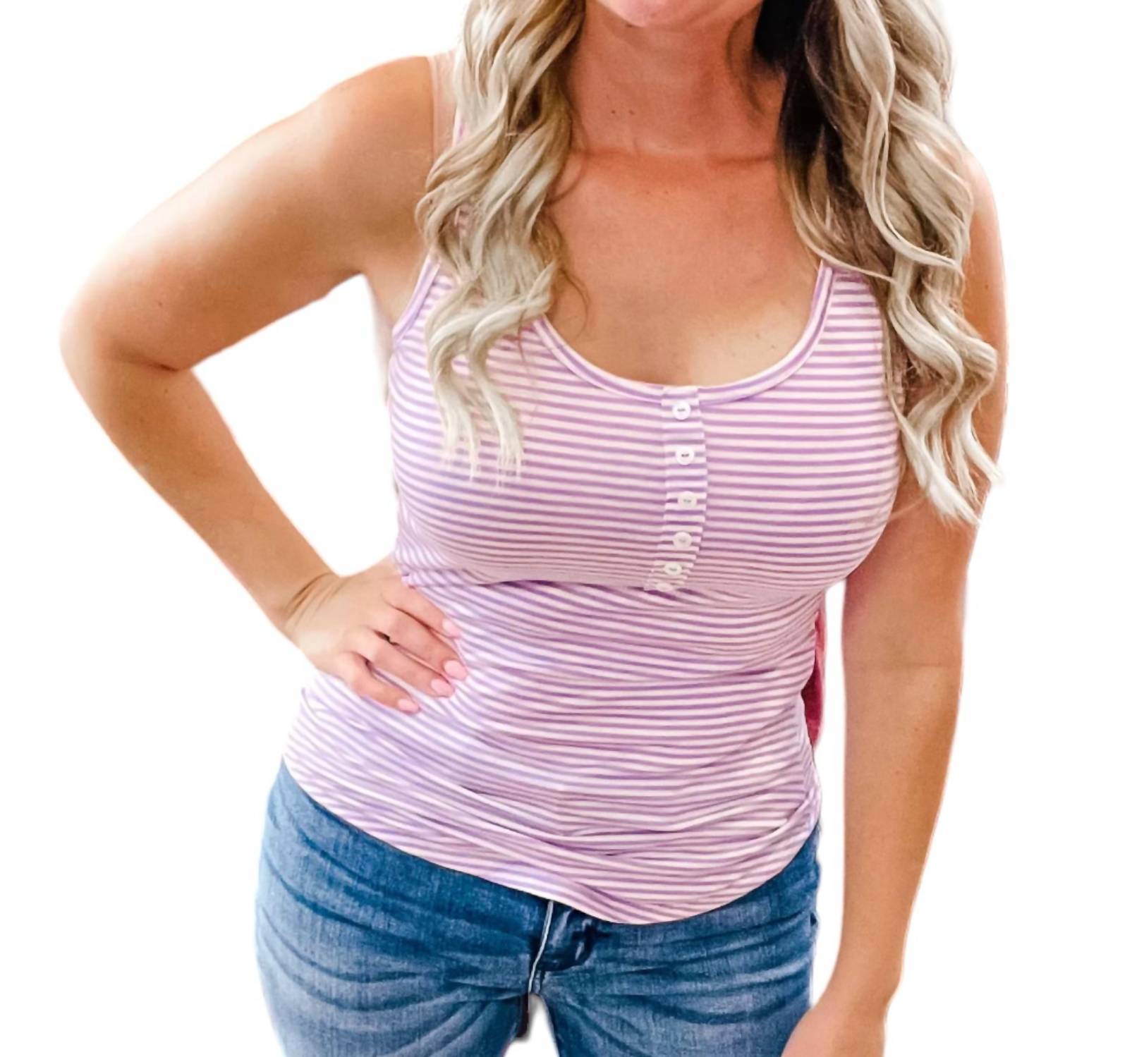 Stripe Top Top im Lavendel