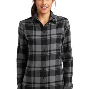Port Authority ® Damen-Tunika aus kariertem Flanell
