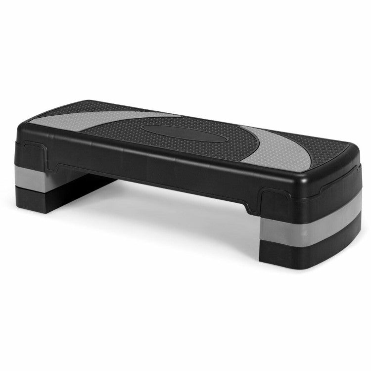 31 Zoll einstellbare Übung Aerobic Stepper mit Anti-Rutsch-Pads-grau