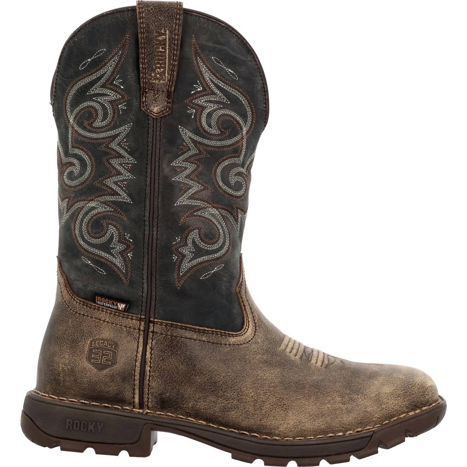 Herren Legacy 32 wasserdichte Pull-On Stiefel – mittlere Breite in braun/grau