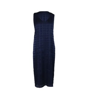 Diane Von Furstenberg Ärmellos V-Ausschnitt zugeschnittene Midikleid in blauer Rayon