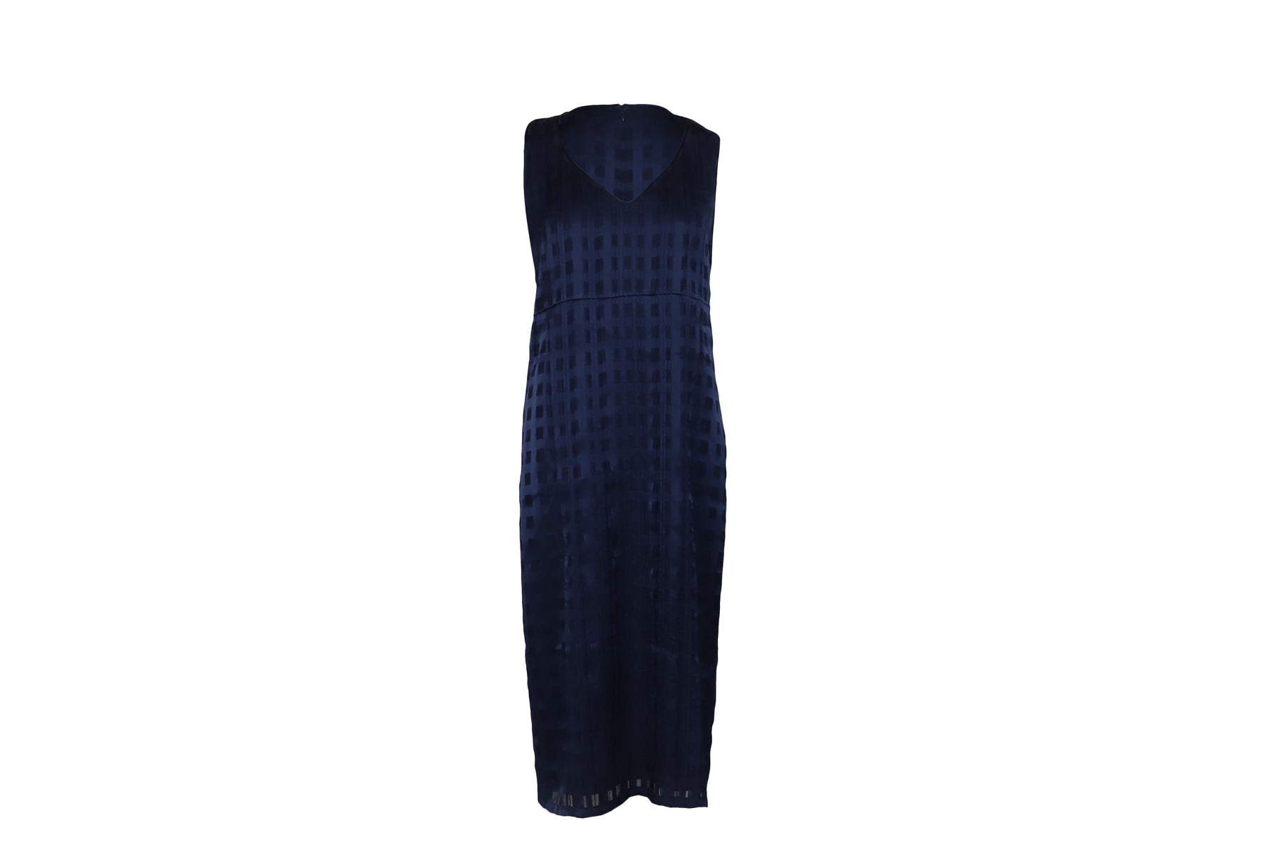 Diane Von Furstenberg Ärmelloses Midikleid mit V-Ausschnitt in Blau Viskose