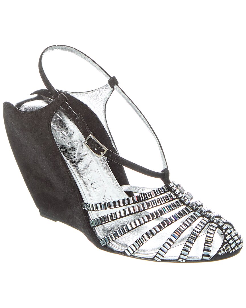LANVIN Banane Heel Wildleder Keilsandale