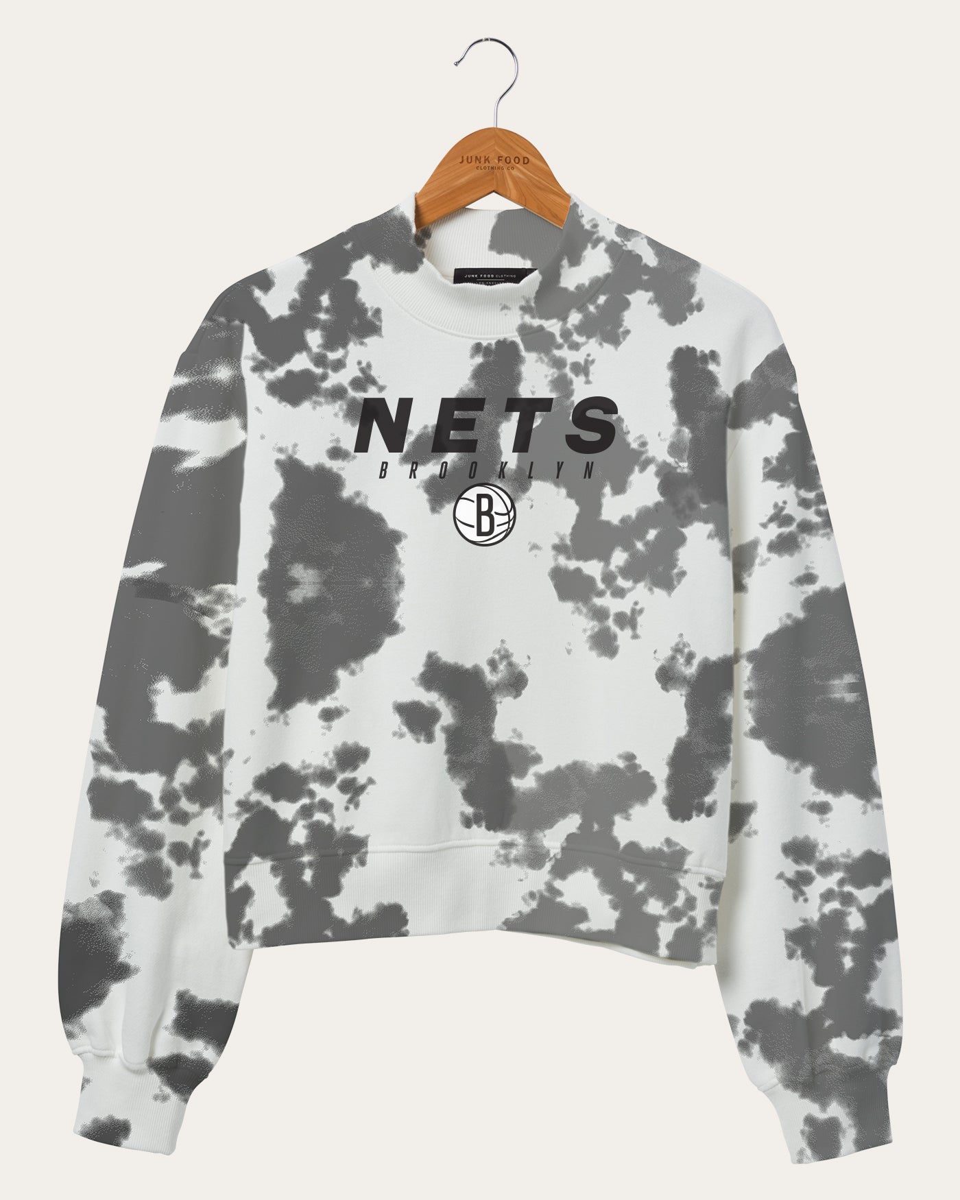 Damen NBA Brooklyn Netze Batikmuster Stehkragen Fleece