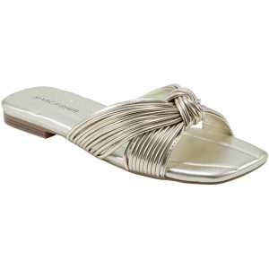 Laury Knot-Front Strappy Slide Sandalen