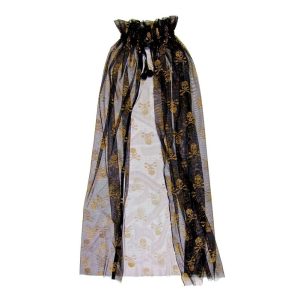 kleine Mädchen schwarz gold Totenkopf Print Halloween verkleiden sich Cape 2-7
