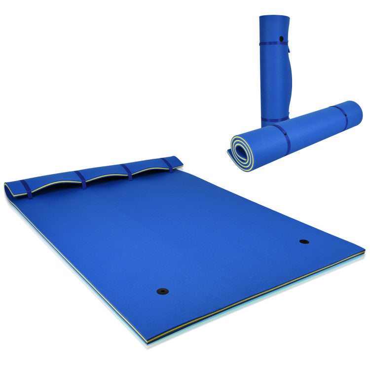 9′ x 6′ 3-lagige schwimmende Wasser Pad Schaummatte -Blau