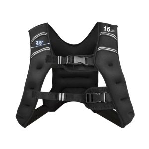 Workout gewichtete Weste mit Mesh Tasche verstellbare Schnalle-16 lbs