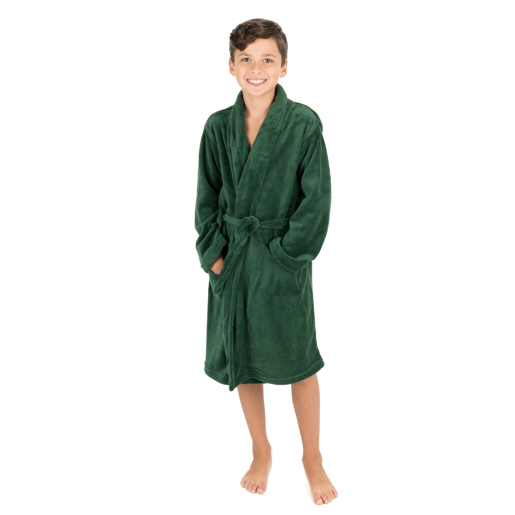 Kinder Schal Kragen Fleece Bademantel