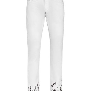 Denim Hose super gerade geschnitten Tattoo 7670514548796