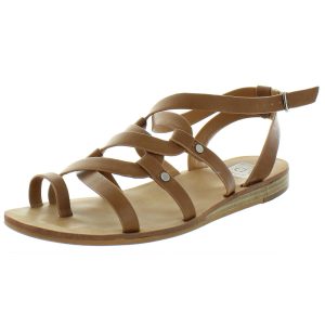 Loken Kunstleder Zehenschlaufe Gladiator Sandalen