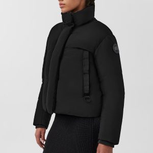 Canada Goose Junction verkürzt Puffer Schwarz Label – Damen