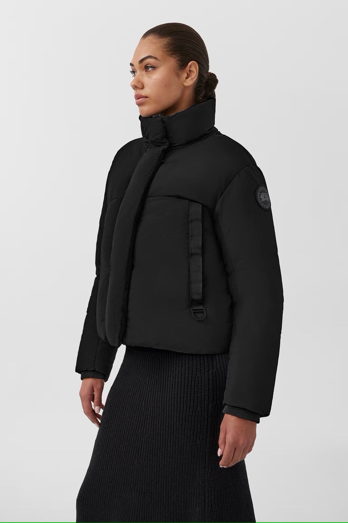 Canada Goose Junction verkürzt Puffer Schwarz Label – Damen