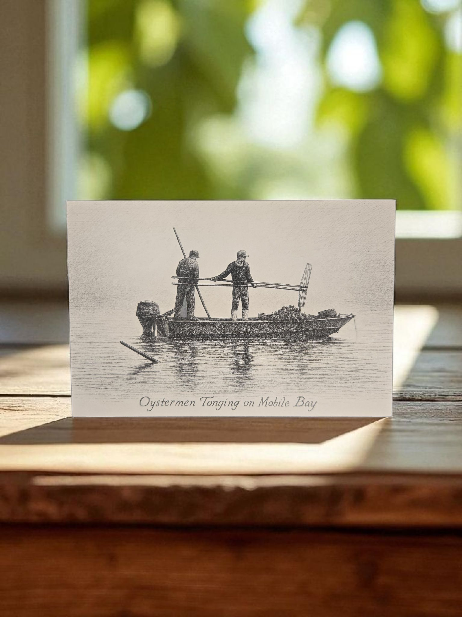 Oyster Tonging Postkarte