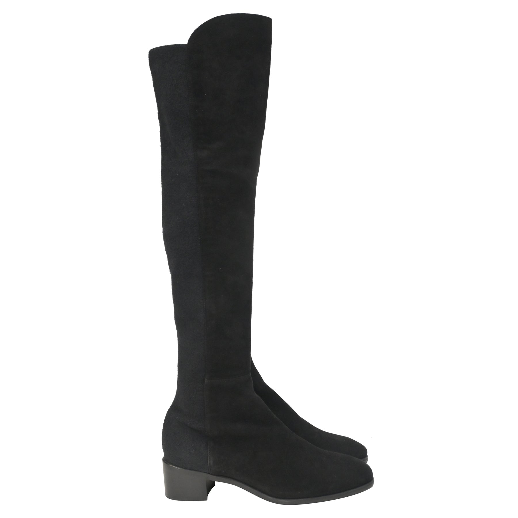 Stuart Weitzman Tia Overknee Stiefel in Schwarz