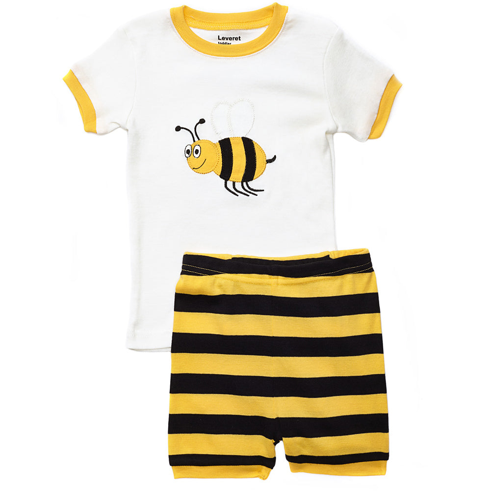 Kinder zweiteilige Baumwolle kurze Pyjamas Bumble Bee