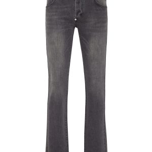 Denim Hose gerade geschnitten höchste ikonische plein basic 7670510649404