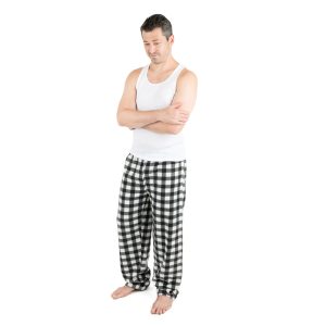 Weihnachten Herren Fleece Pyjama Hose kariert