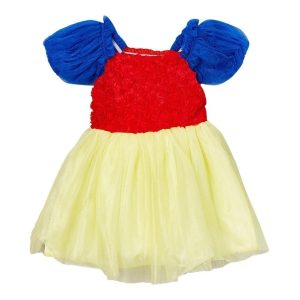 Mädchen blau rot gelb blau puffy Ärmel Prinzessin Halloween Kleid 12M-7