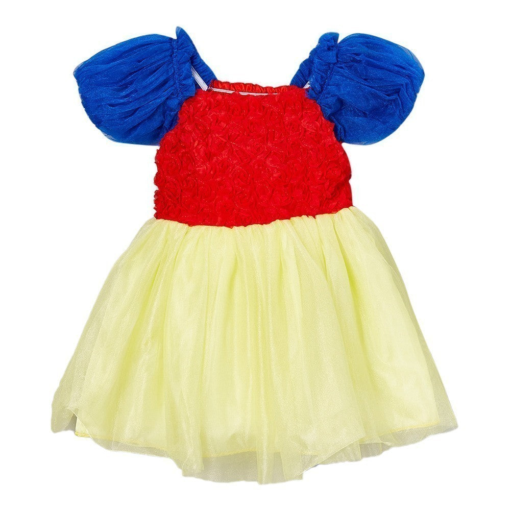 Mädchen Blau Rot Gelb Blau Puffy Ärmel Prinzessin Halloween Kleid 12M-7