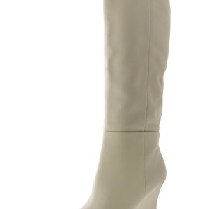 Vance Damen Leder Absatzschuhe Kniehohe Stiefel