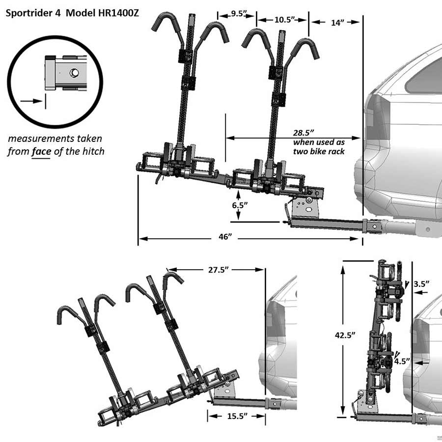 Hollywood Racks Sport Rider SE4 Hitch Mount Car Racks