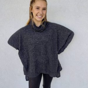 Poncho Pullover in schwarz 7764934033468