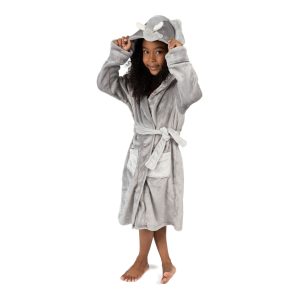 Kinder Fleece Kapuze Robe Elefant