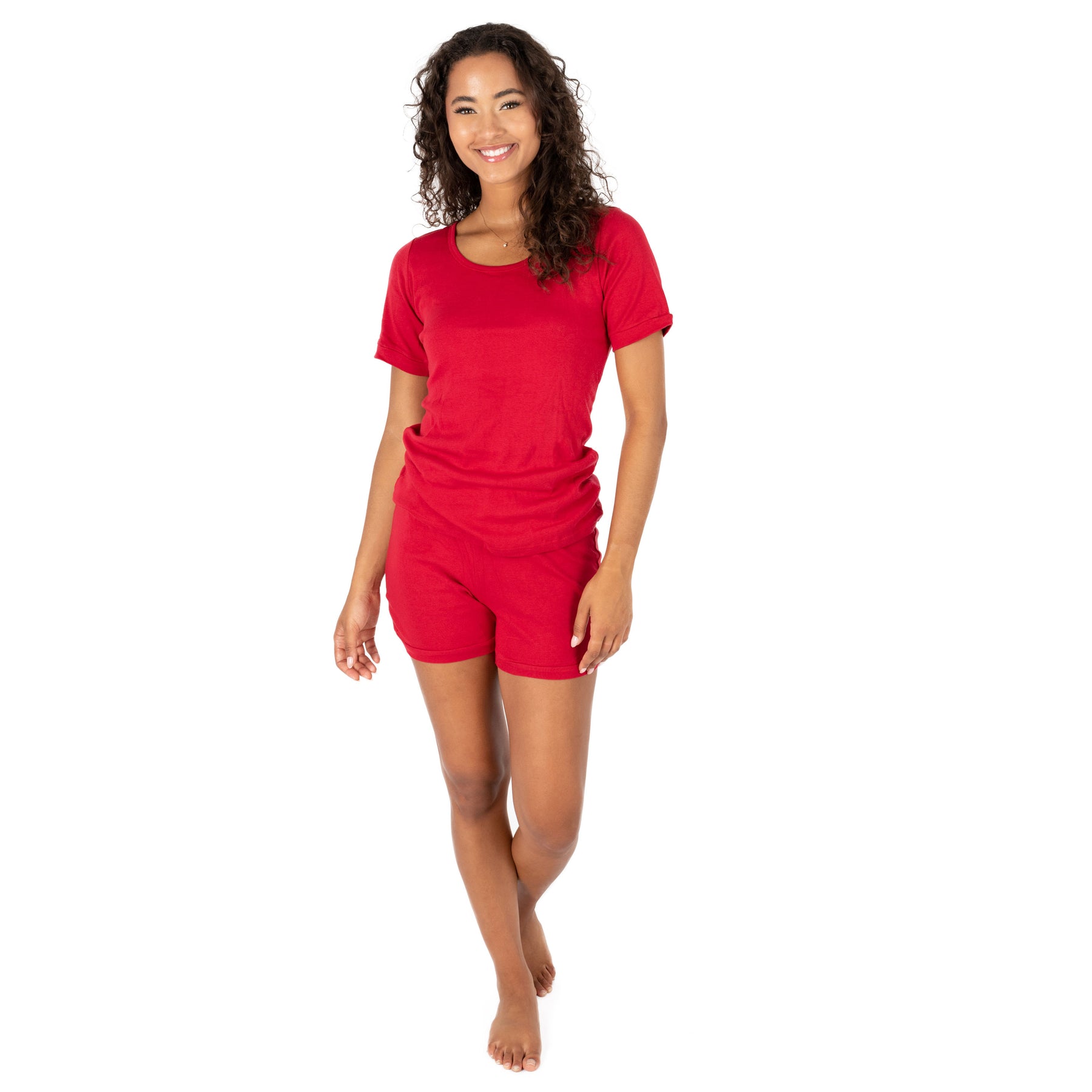 Damen zweiteilige kurze Baumwolle Pyjamas