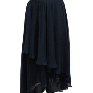 Alice + Olivia Asymmetrischer Maxirock mit Lagenmuster in Dunkelblau Blau Polyester