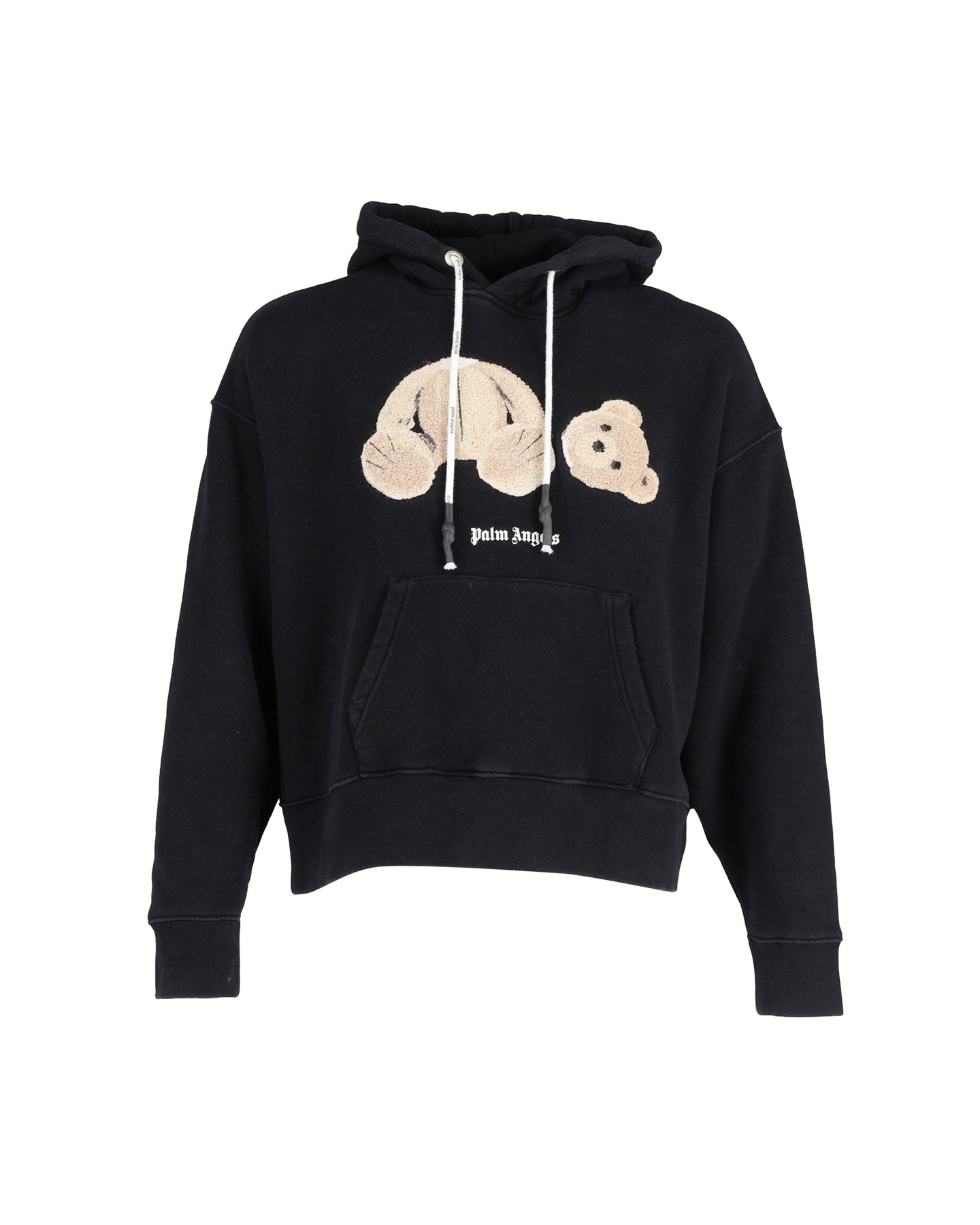 Palm Angels Bär Kapuzenpullover aus schwarzer Baumwolle