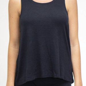 Mini gerippte Tank Top in schwarz 7764936097852