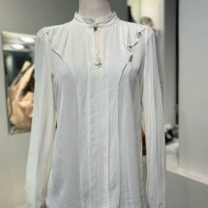 Valoont Transparent Blouse in Rahm