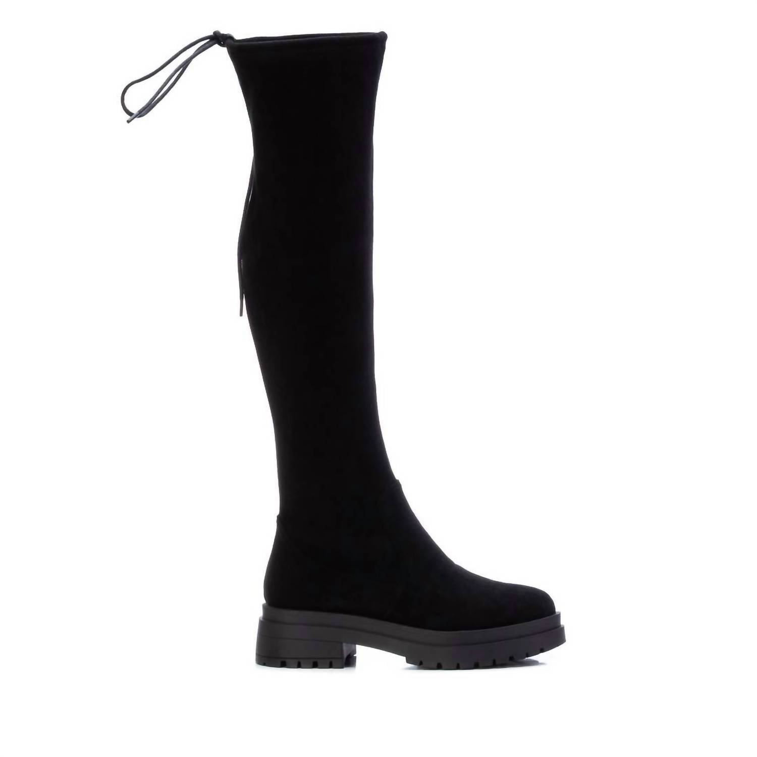Damen Wildleder Stiefel in Schwarz