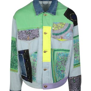 Barocco Patchwork Denim Jacke