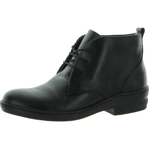 Bank Leder Stiefeletten mit niedrigem Absatz