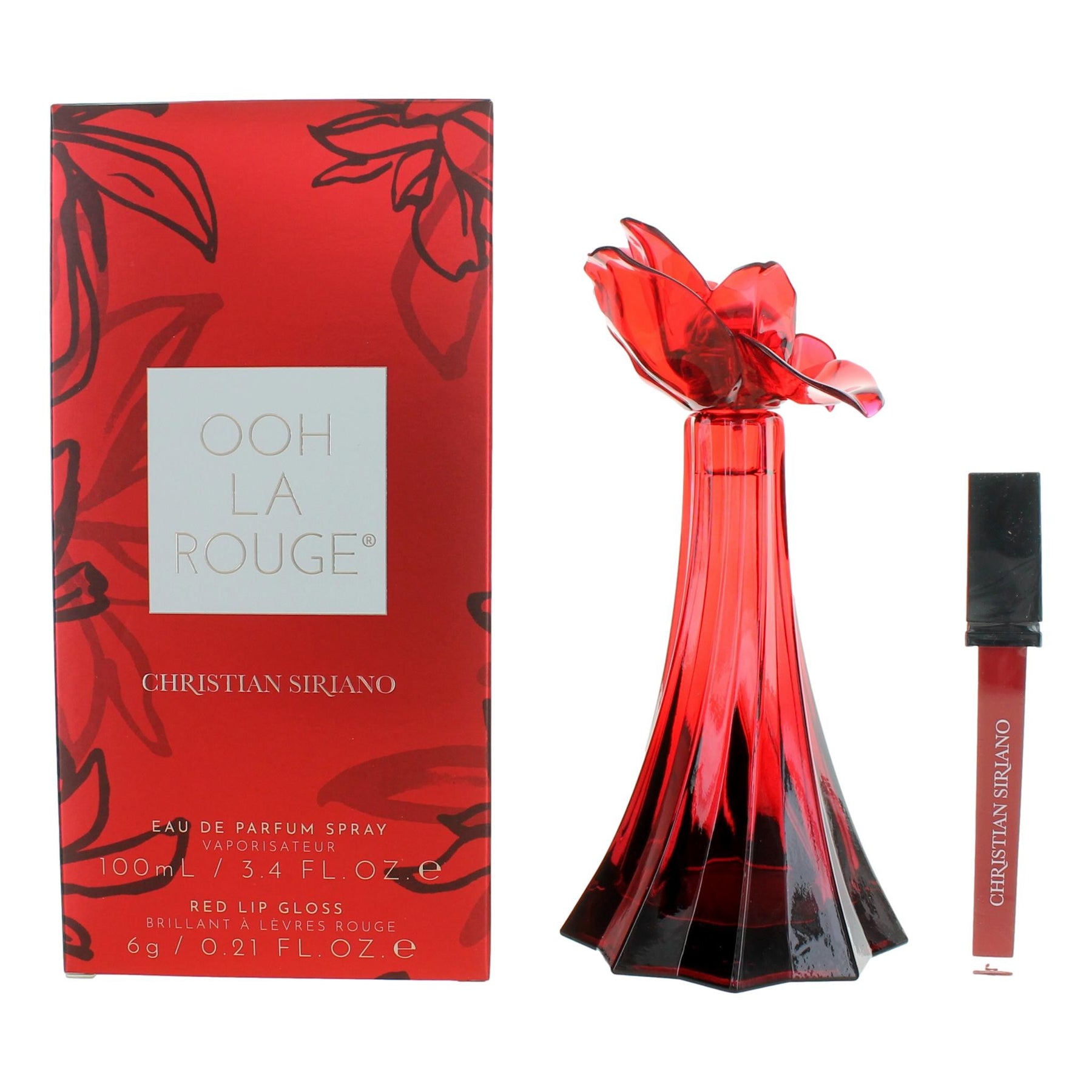 Ooh La Rouge von Christian Siriano, 3.4 oz Eau de Parfum Spray für Damen mit Lipgloss
