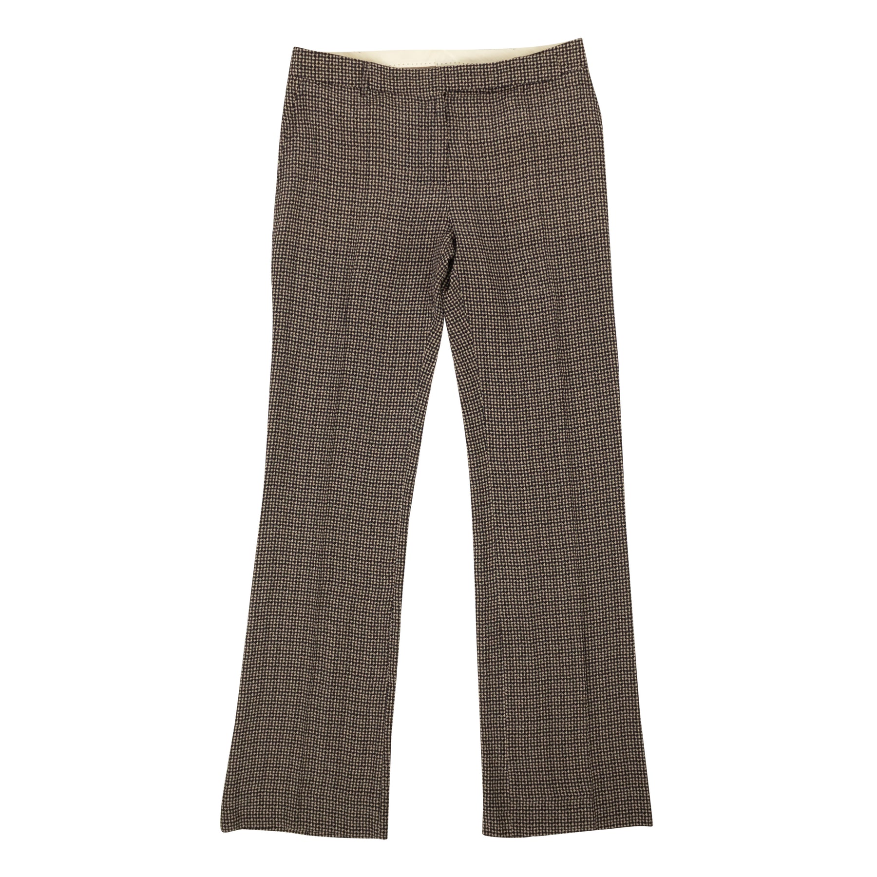 Davide Cenci Geometrische Seidenhose – Braun