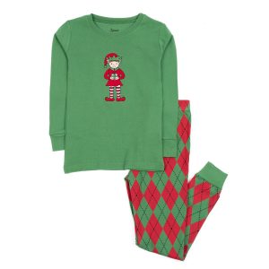 Weihnachten Kinder zwei Stück Baumwolle Pyjamas Argyle