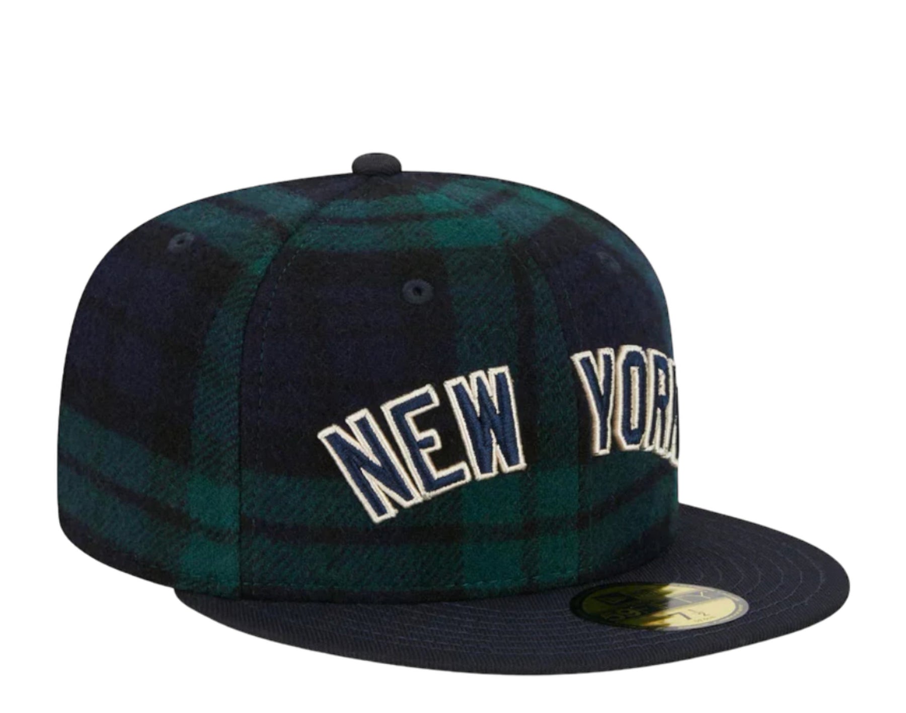 New Era New York Yankees Kariert 59FIFTY körpernah – Grün/Marine
