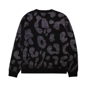 Marcelo Burlon Leopardenpullover – Dunkelgrau/Schwarz