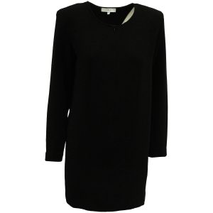 IRO Langarm-Schichtkleid aus schwarzem Polyester 7765062910012