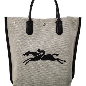 Longchamp Essential Toile Canvas & Leder Tote